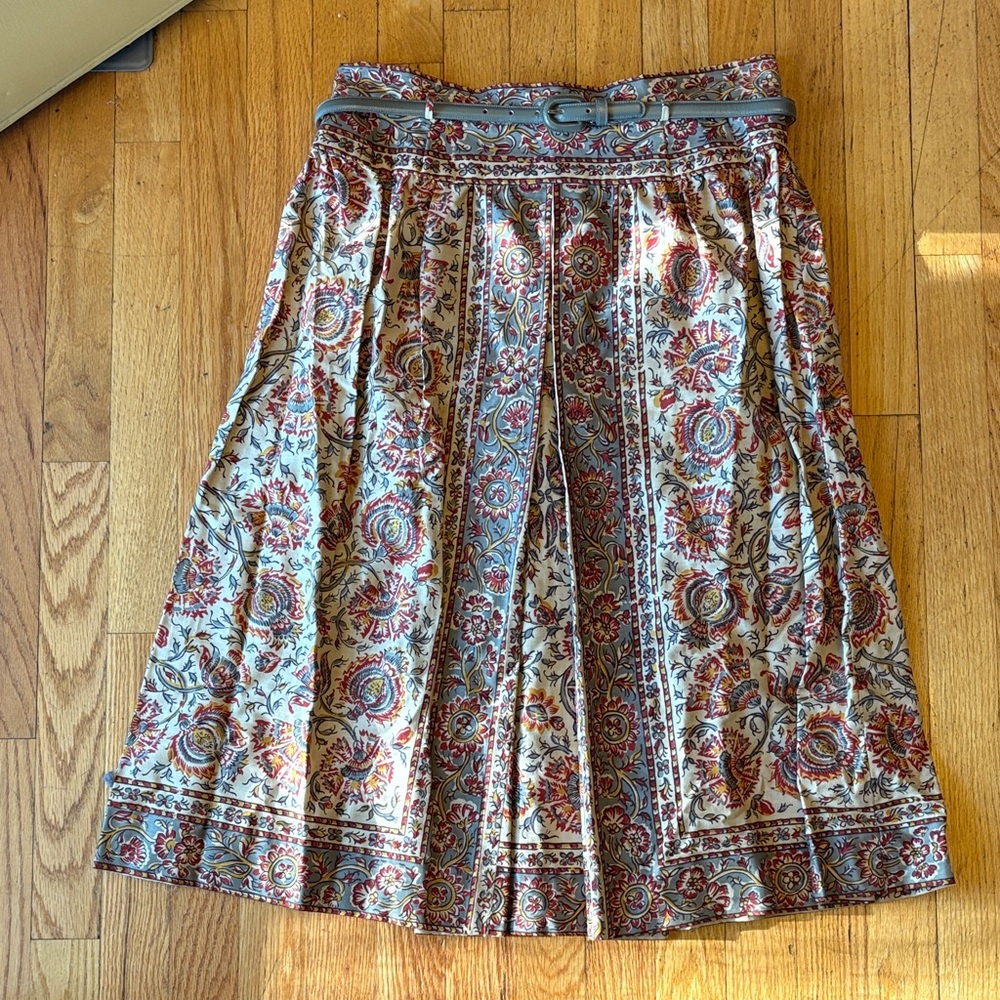 Anne Klein Multicolor Floral A-Line Skirt